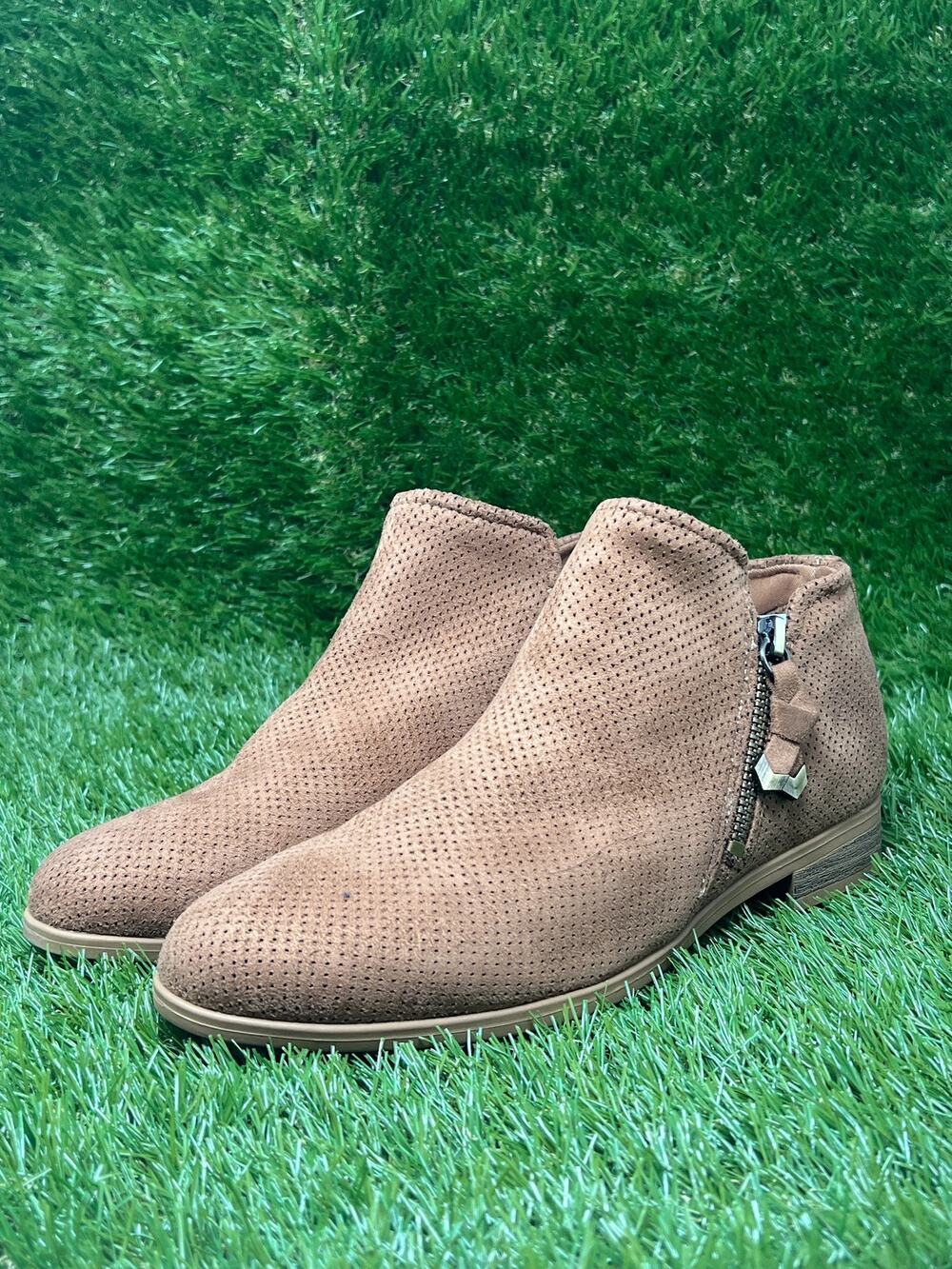 Dr. Scholl's Women's 6.5M Reverie Block Heel Honey Brown Boots